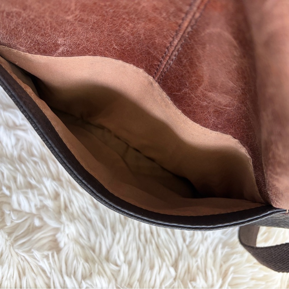 The Sak Brown and Black Leather Crossbody Bag - Picture 3 of 5